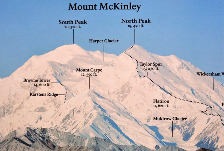 Denali, formerly Mt McKinley